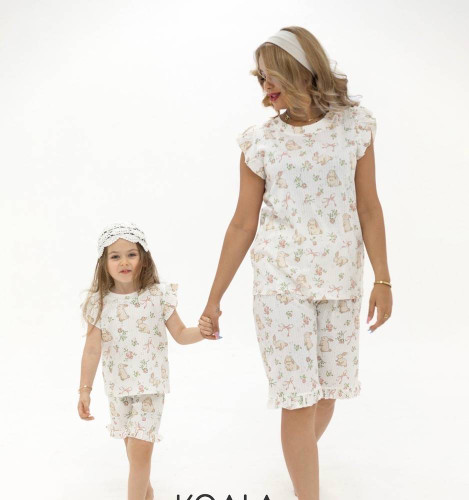 ست تاپ و شلوارک استین پرنسسی